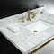 Fauceture KVPB36M8SQ7ST 36" Carrara Marble Vanity Top with Stainless Steel Legs, Marble White/Brushed Brass KVPB36M8SQ7ST - alternate 2